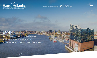 Referenz-Website für eine Steuerberatungs-Kanzlei in Hamburg