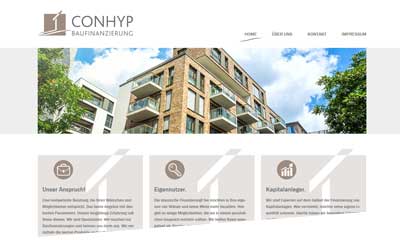 Referenz responsive Webdesign: CONHYP Düsseldorf