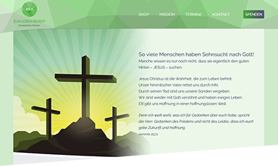 Homepage einer Evangelischen Mission aus Hamburg